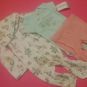Carter's NB 4 piece set, Daddy's Sweethesrt